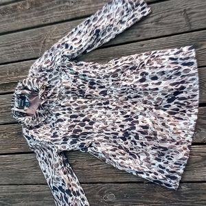 Alfani leopard print waterproof trench coat jacket